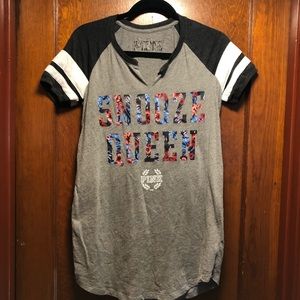 PINK long sleep tee - small